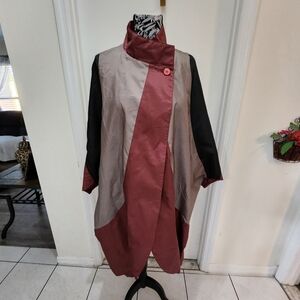 Vintage unika  forecaster international  color block  cape poncho rainco…